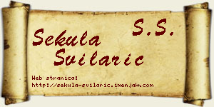 Sekula Svilarić vizit kartica